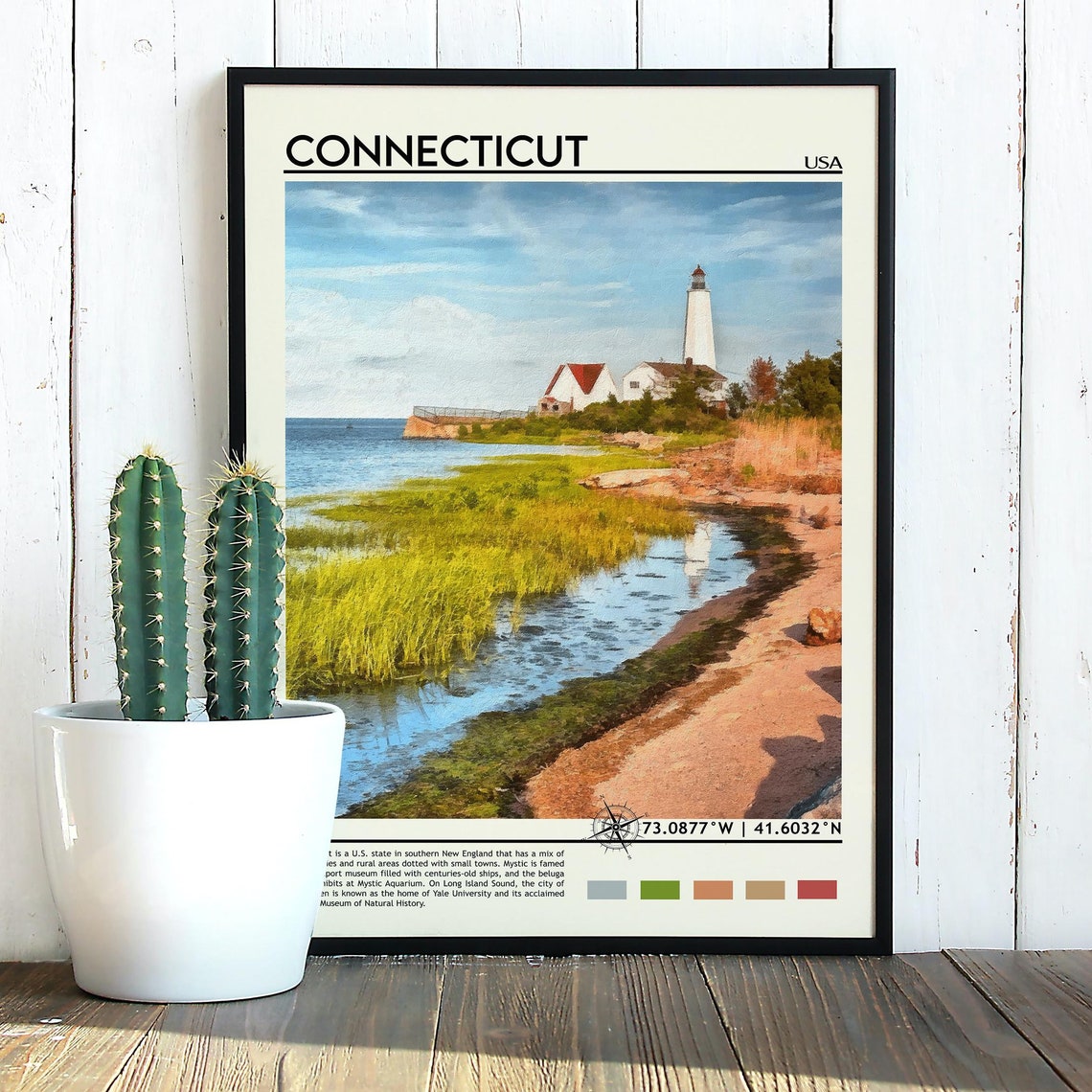 Connecticut Print Connecticut Art Poster Connecticut Photo Connecticut Poster Print Connecticut Painting Bridgeport Poster Bridgeport - Image 3