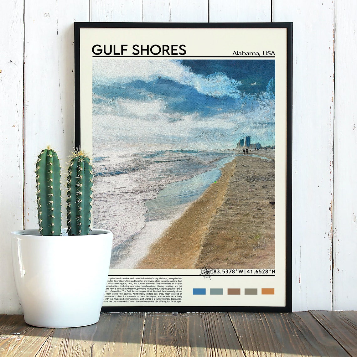 Gulf Shores Print Gulf Shores Poster Gulf Shores Wall Art Gulf Shores Travel Print Gulf Shores Art Print Gulf Shores Artwork Alabama - Image 3