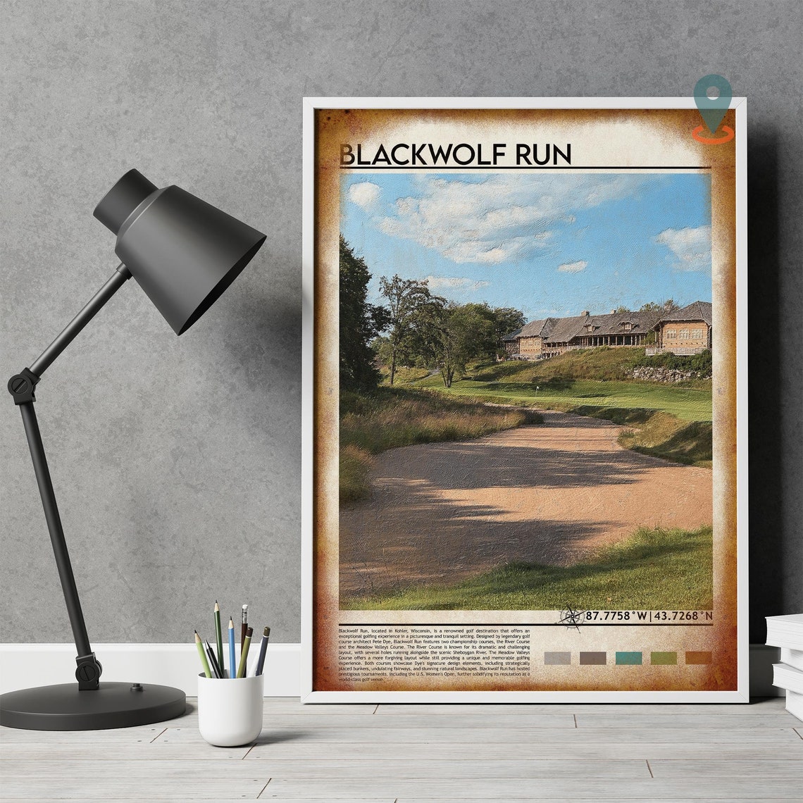 Blackwolf Run Golf Course Kohler Wisconsin Fairway Lodge Poster - Image 4