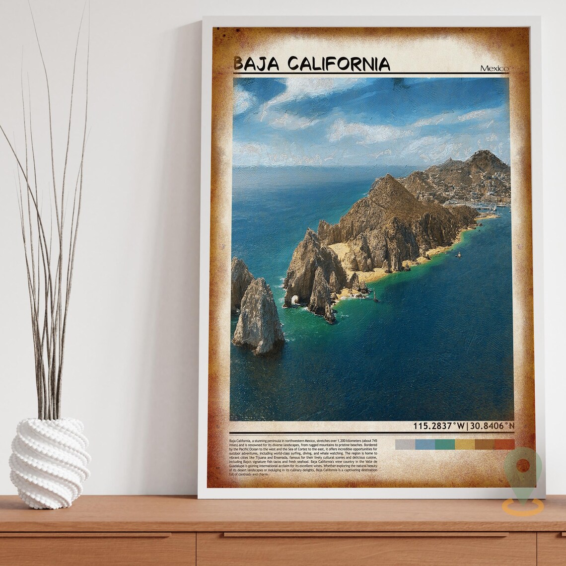 Baja California Sur Print Black And White Baja California Sur Wall Art Baja California Sur Poster Baja California Sur Photo Mexico - Image 3