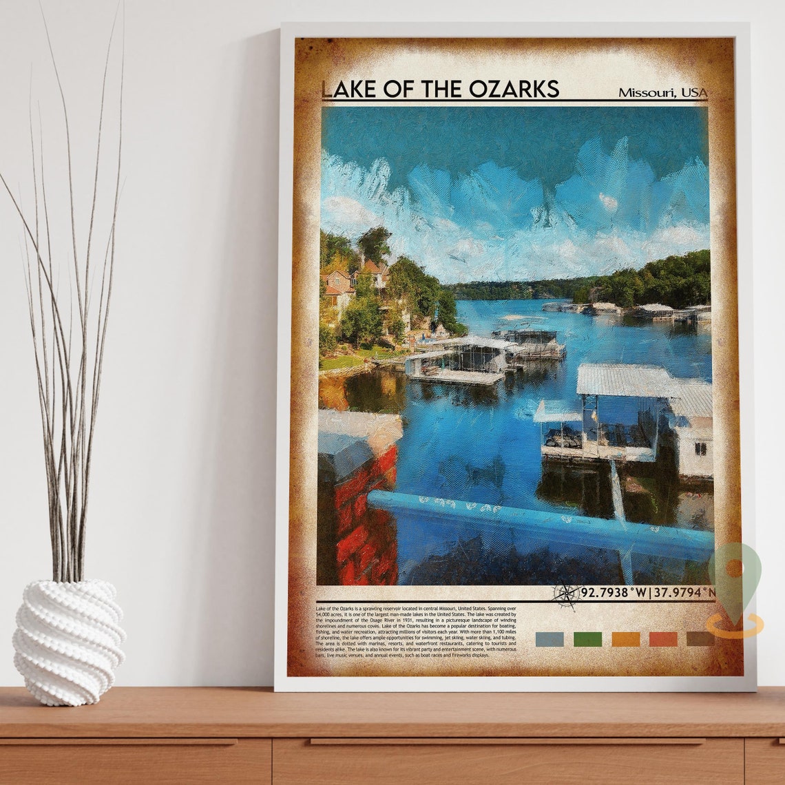 Lake Of The Ozarks Print Lake Of The Ozarks Wall Art Lake Of The Ozarks Poster Lake Of The Ozarks Photo Lake Of The Ozarks Artwork - Image 4