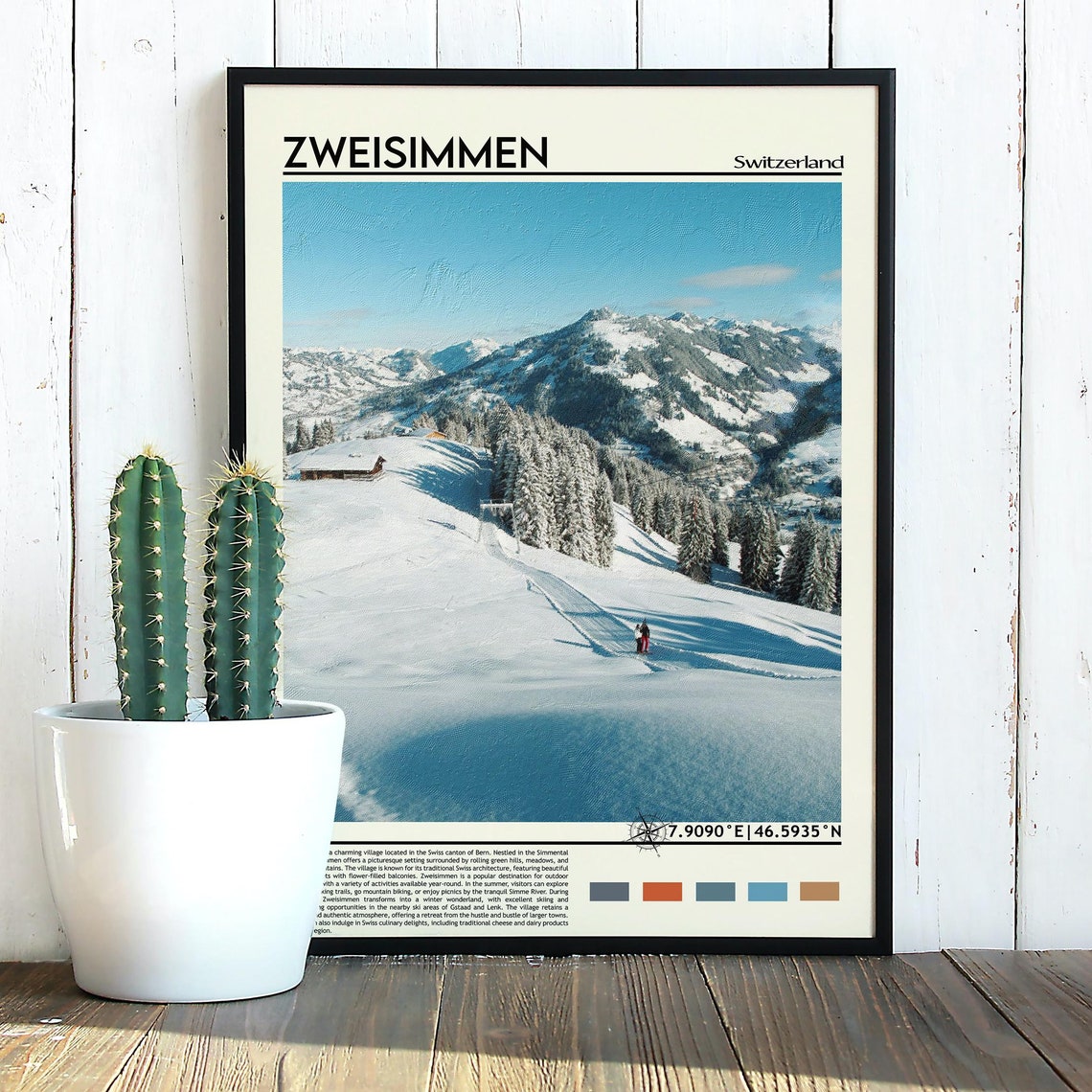 Zweisimmen Print Zweisimmen Poster Zweisimmen Wall Art Zweisimmen Travel Zweisimmen Art Print Zweisimmen Artwork Switzerland Print - Image 5