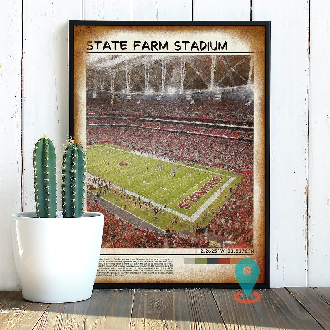 State Farm Stadium Arizona Cardinals Football Game Day Poster - Image 2