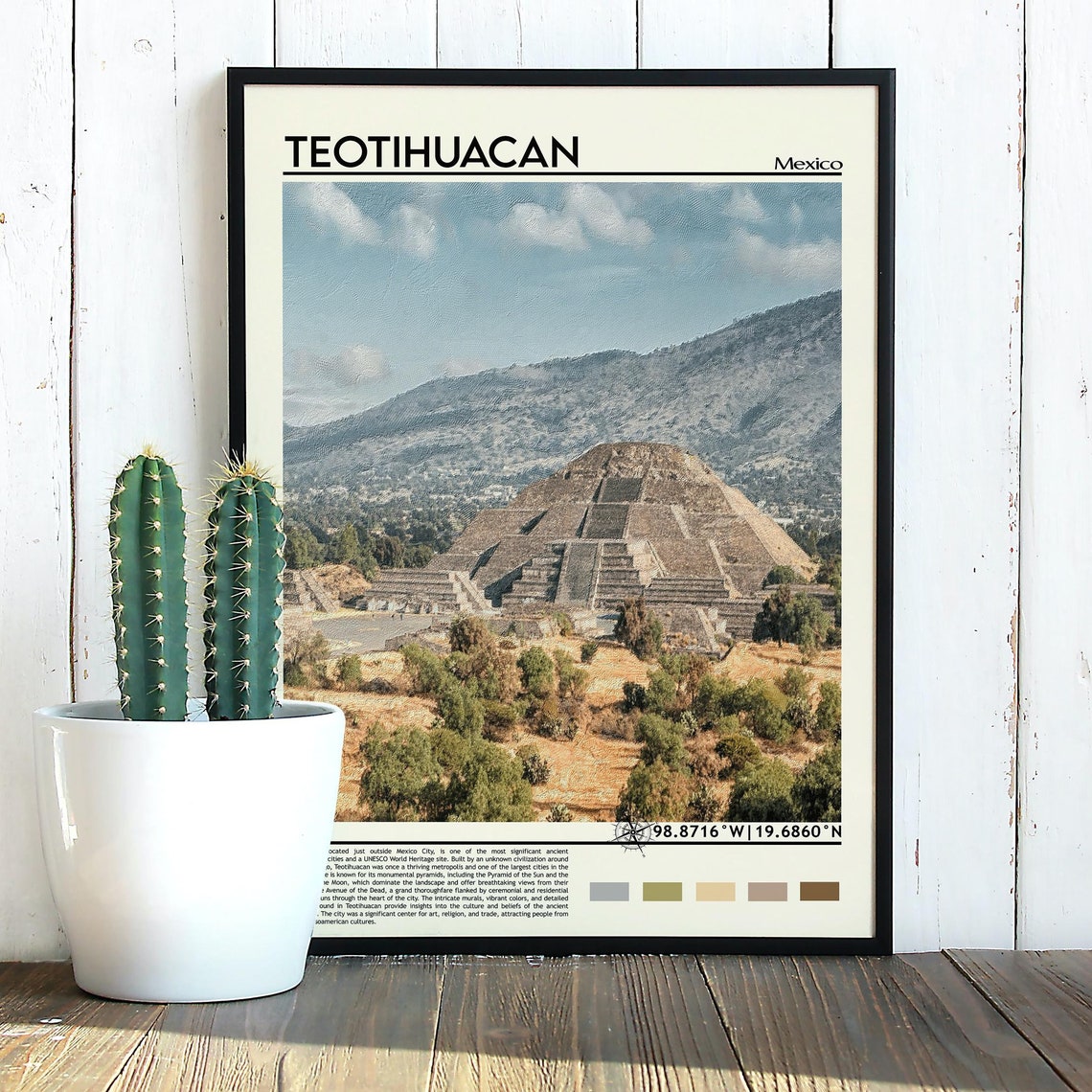 Teotihuacan Print Teotihuacan Wall Art Teotihuacan Poster Teotihuacan Photo Teotihuacan Wall Decor Mexico Travel Poster Teotihuacan - Image 5