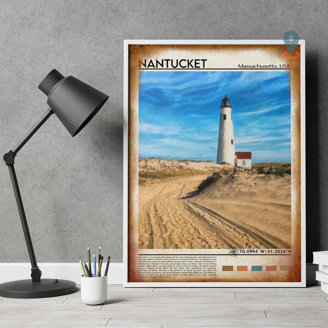 Nantucket Print Nantucket Poster Nantucket Art Nantucket Travel Nantucket Art Print Nantucket Artwork Nantucket Photo Massachusetts - Image 2