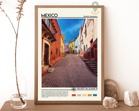 Mexico Print Vintage Poster Mexico Art Mexico Poster Mexico Photo Mexico Poster Print Mexico Wall Decor Estados Unidos Travel Gift