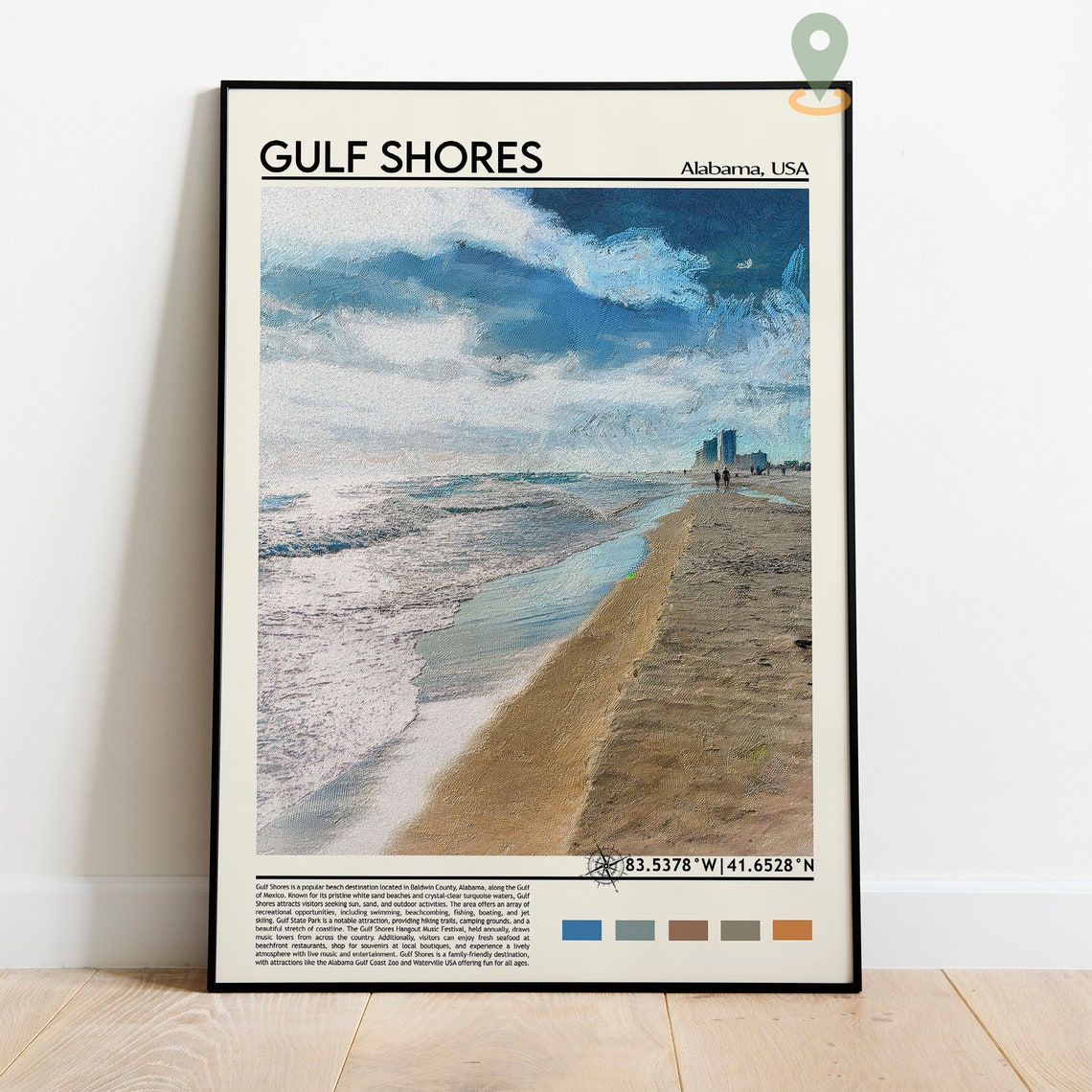 Gulf Shores Print Gulf Shores Poster Gulf Shores Wall Art Gulf Shores Travel Print Gulf Shores Art Print Gulf Shores Artwork Alabama - Image 2