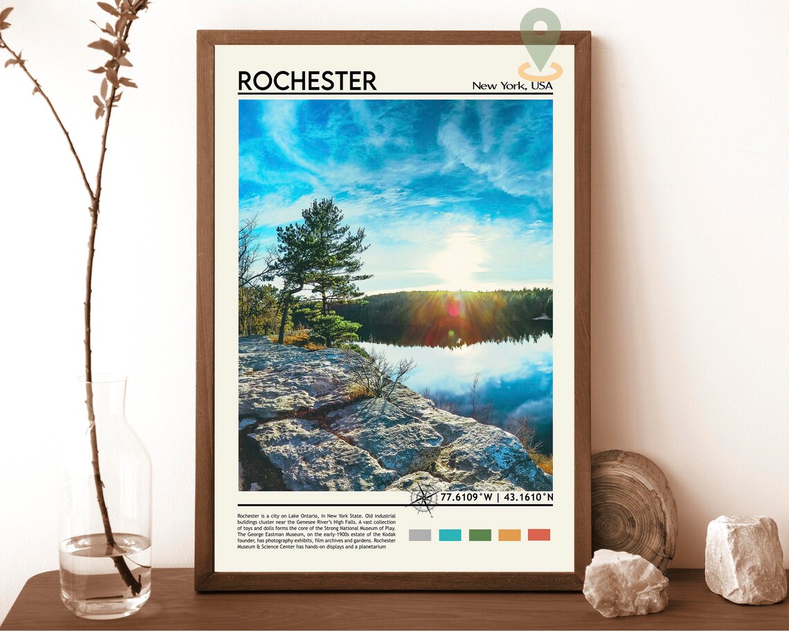 Rochester New York Lake Ontario Sunset Nature Photography Poster