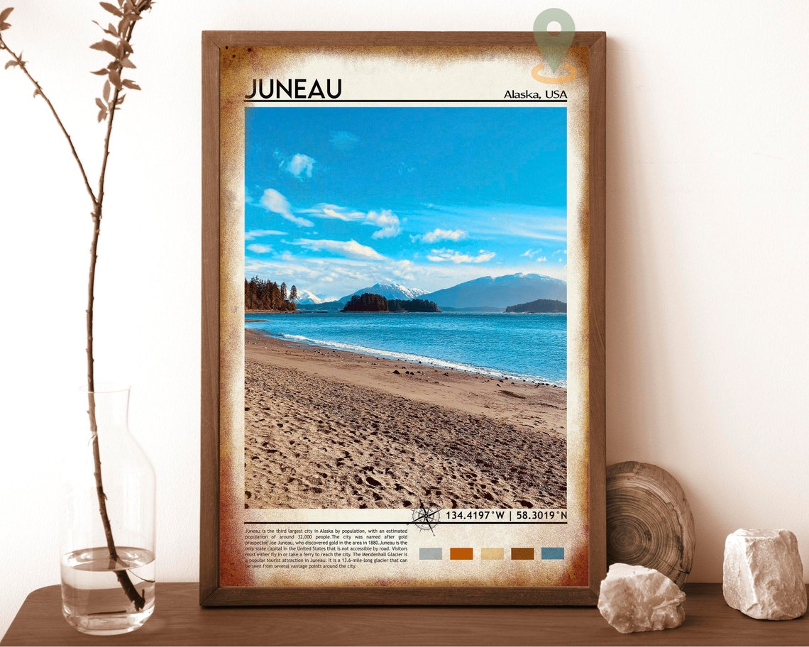 Juneau Print Juneau Art Juneau Photo Juneau Poster Print Juneau Painting Alaska Poster Juneau Art Work Juneau Gift Juneau City - Image 6