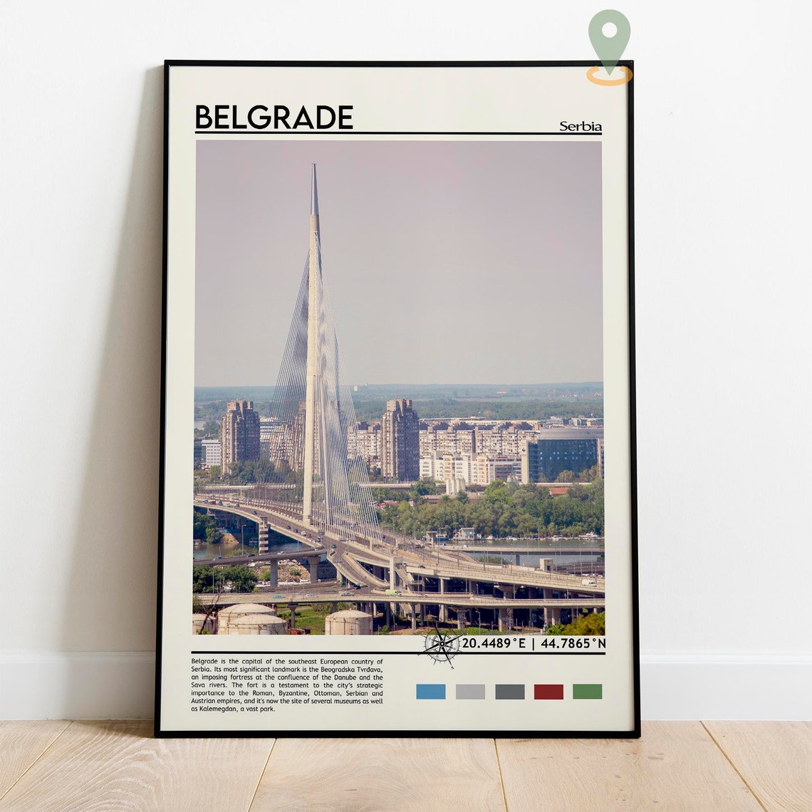 Belgrade Print Belgrade Poster Belgrade Wall Art Belgrade Travel Belgrade City Art Print Belgrade City Artwork Belgrade Serbia Print - Image 2