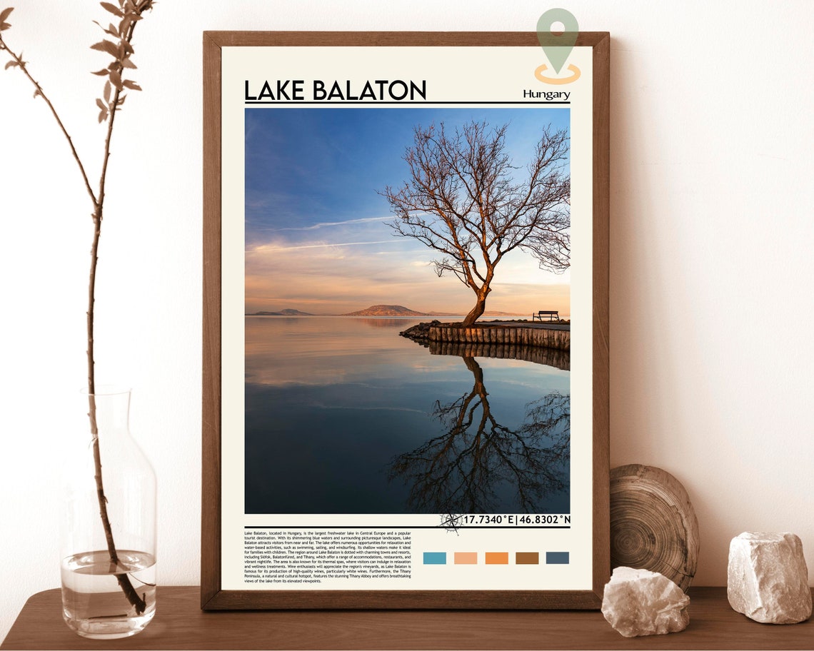 Lake Balaton Print Lake Balaton Poster Lake Balaton Wall Art Lake Balaton Travel Lake Balaton Art Print Lake Balaton Art Hungary Print