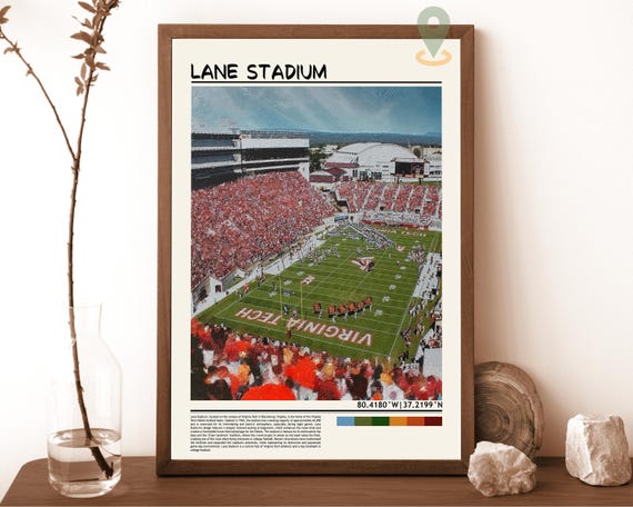 Lane Stadium Print Lane Stadium Wall Art Lane Stadium Poster Lane Stadium Photo Lane Stadium Poster Print Lane Stadium Virginia