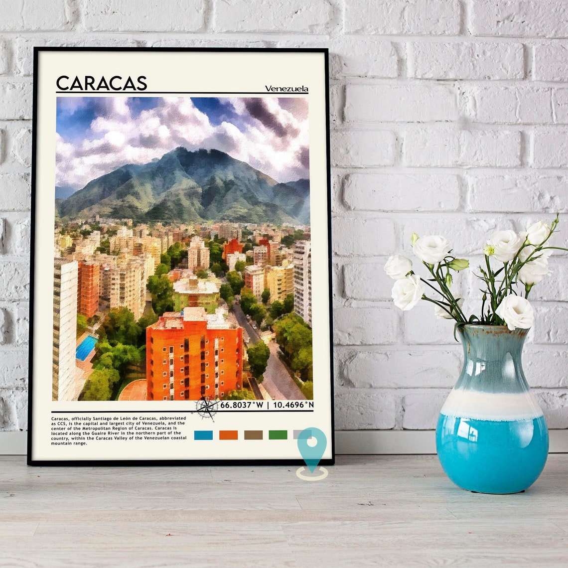 Caracas Print Vintage Poster Caracas Wall Art Caracas Poster Caracas Photo Caracas Poster Print Caracas Wall Decor Venezuela Poster - Image 4
