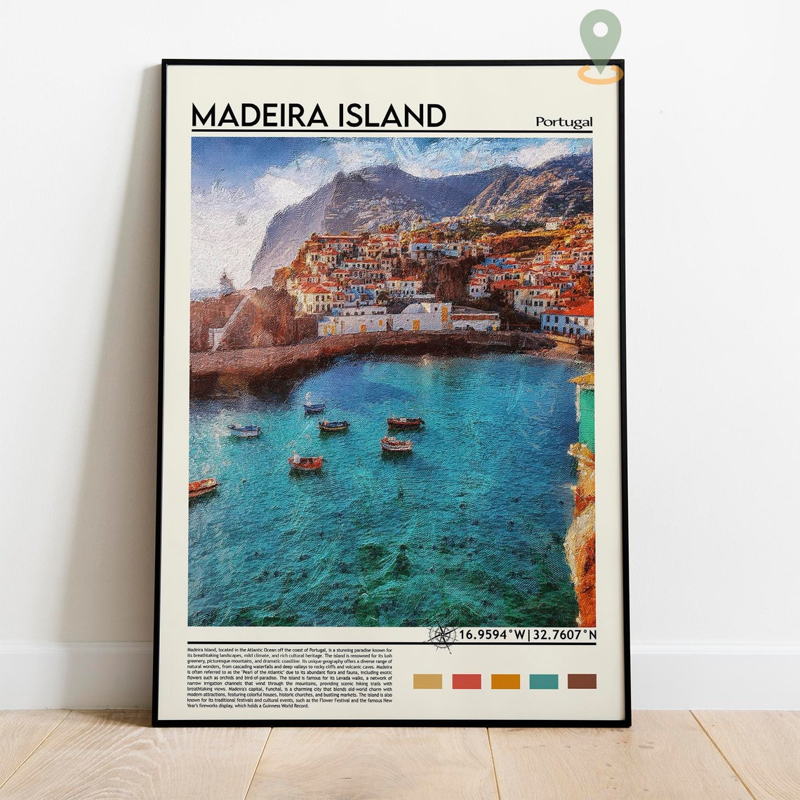 Madeira Island Print Madeira Island Poster Madeira Island Wall Art Madeira Island Travel Print Madeira Island Art Print Madeira Island - Image 2