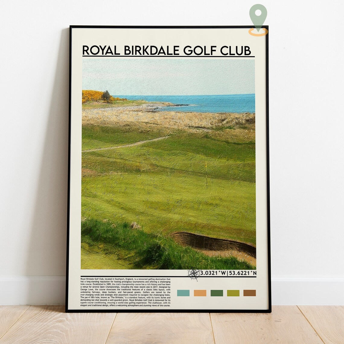 Royal Birkdale Golf Club Southport Coastal Links Fairway Poster - Image 5