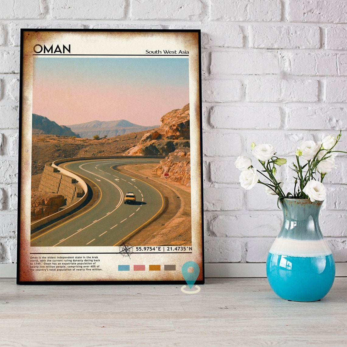 Oman Print Vintage Poster Oman Art Oman Poster Oman Photo Oman Poster Print Oman Wall Decor Muscat Poster Travel Gift Muscat Art - Image 4