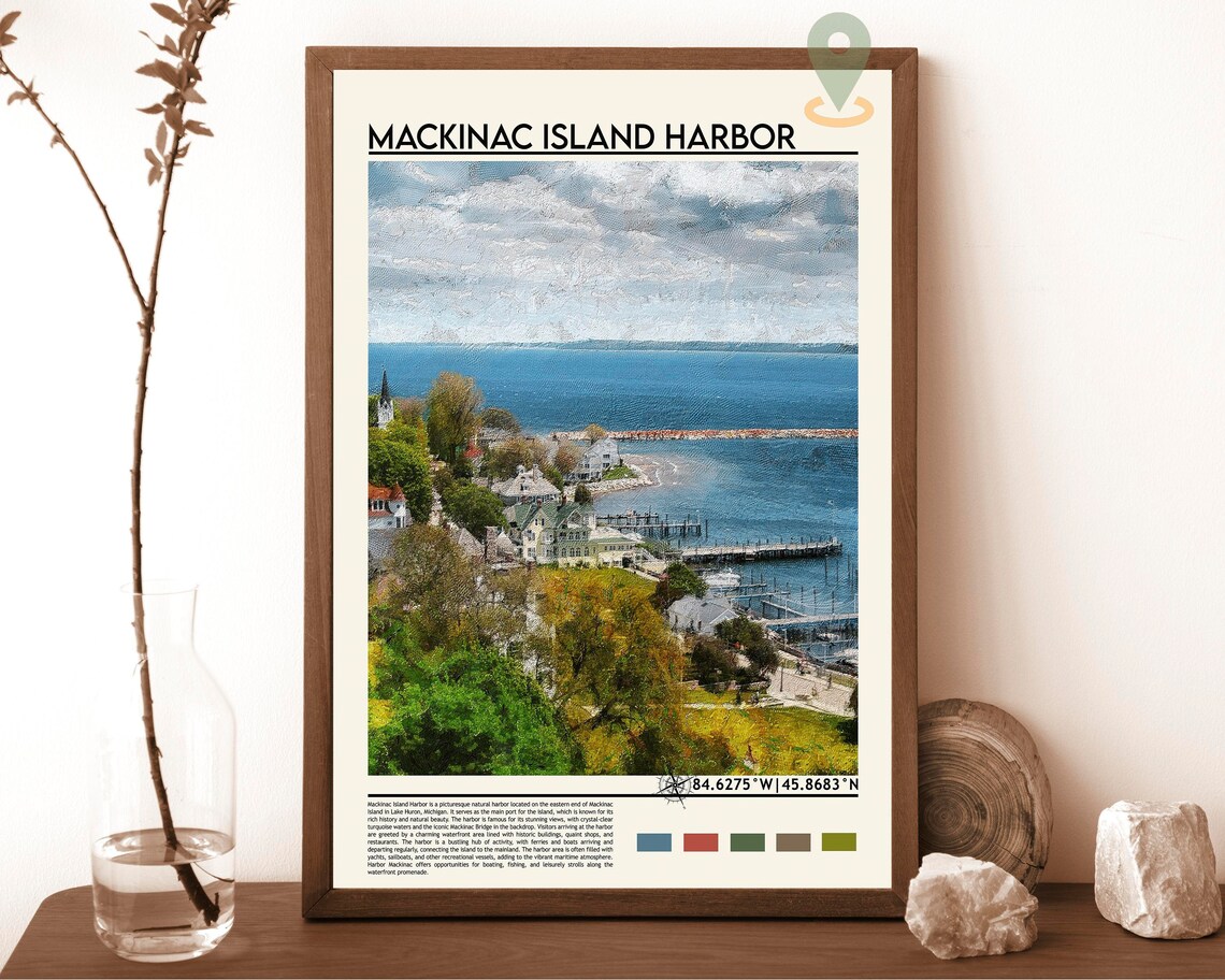 Mackinac Island Print Mackinac Island Poster Mackinac Island Wall Art Mackinac Island Travel Print Mackinac Island Art Print Michigan