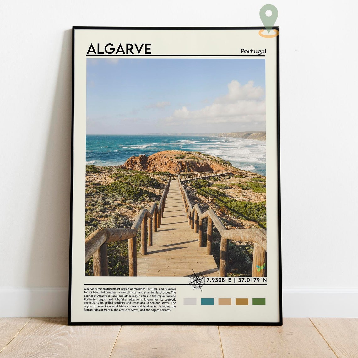Algarve Print Algarve Art Algarve Poster Algarve Photo Algarve Poster Print Algarve Painting Portugal Poster Algarve Artwork - Image 2
