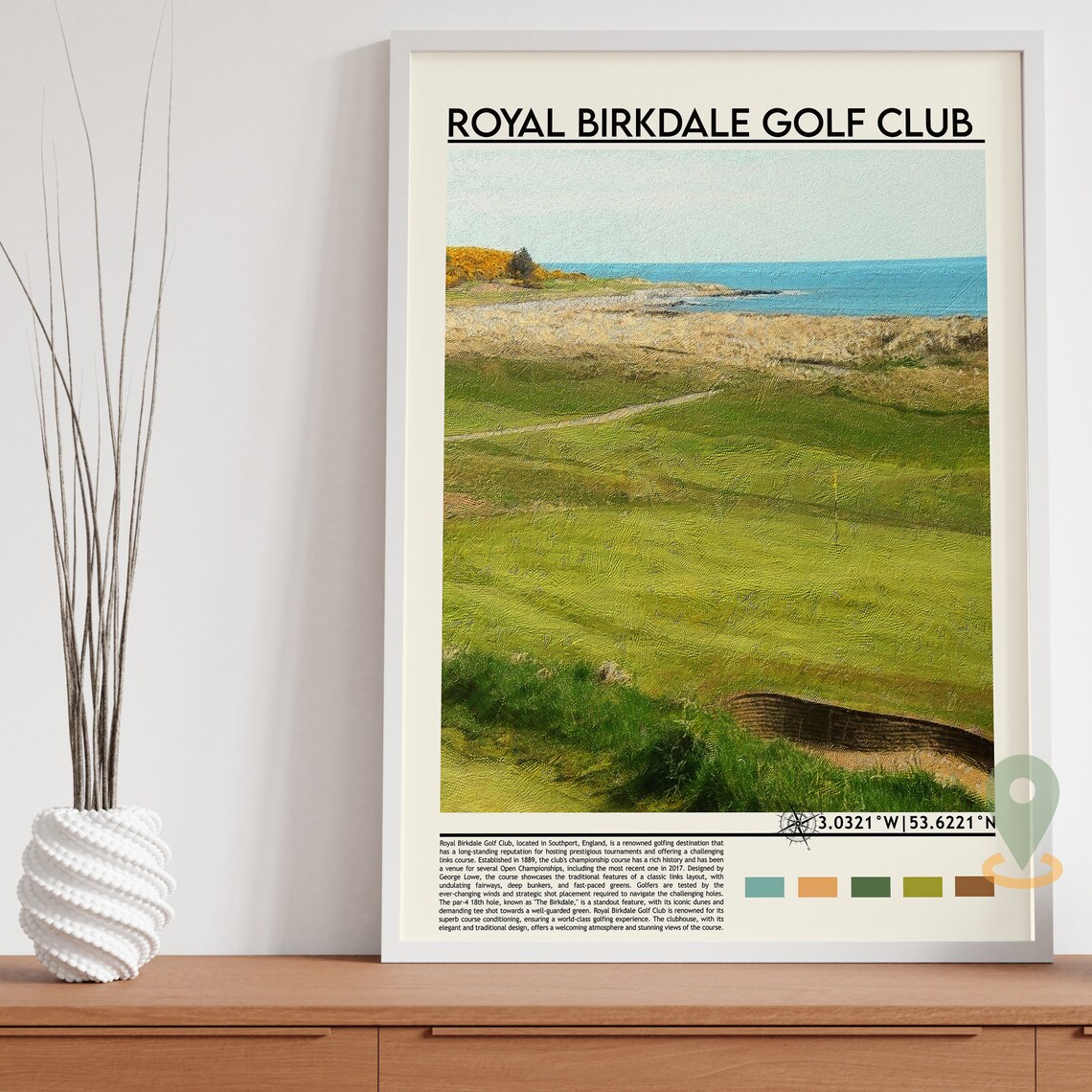 Royal Birkdale Golf Club Southport Coastal Links Fairway Poster - Image 3