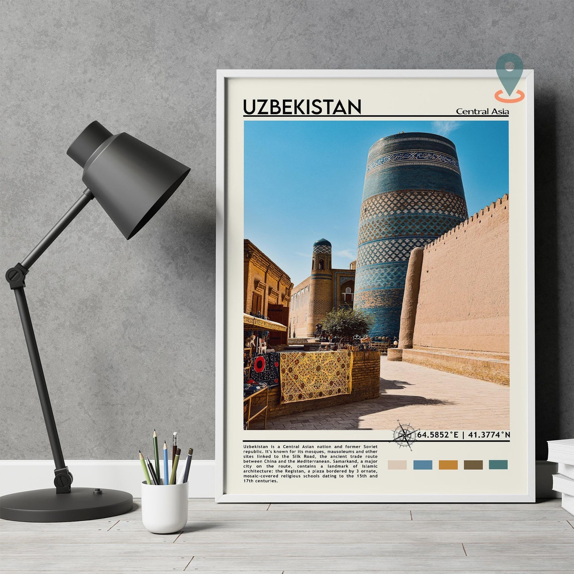 Uzbekistan Print Uzbekistan Art Uzbekistan Poster Uzbekistan Photo Uzbekistan Poster Print Uzbekistan Painting Tashkent Poster - Image 4
