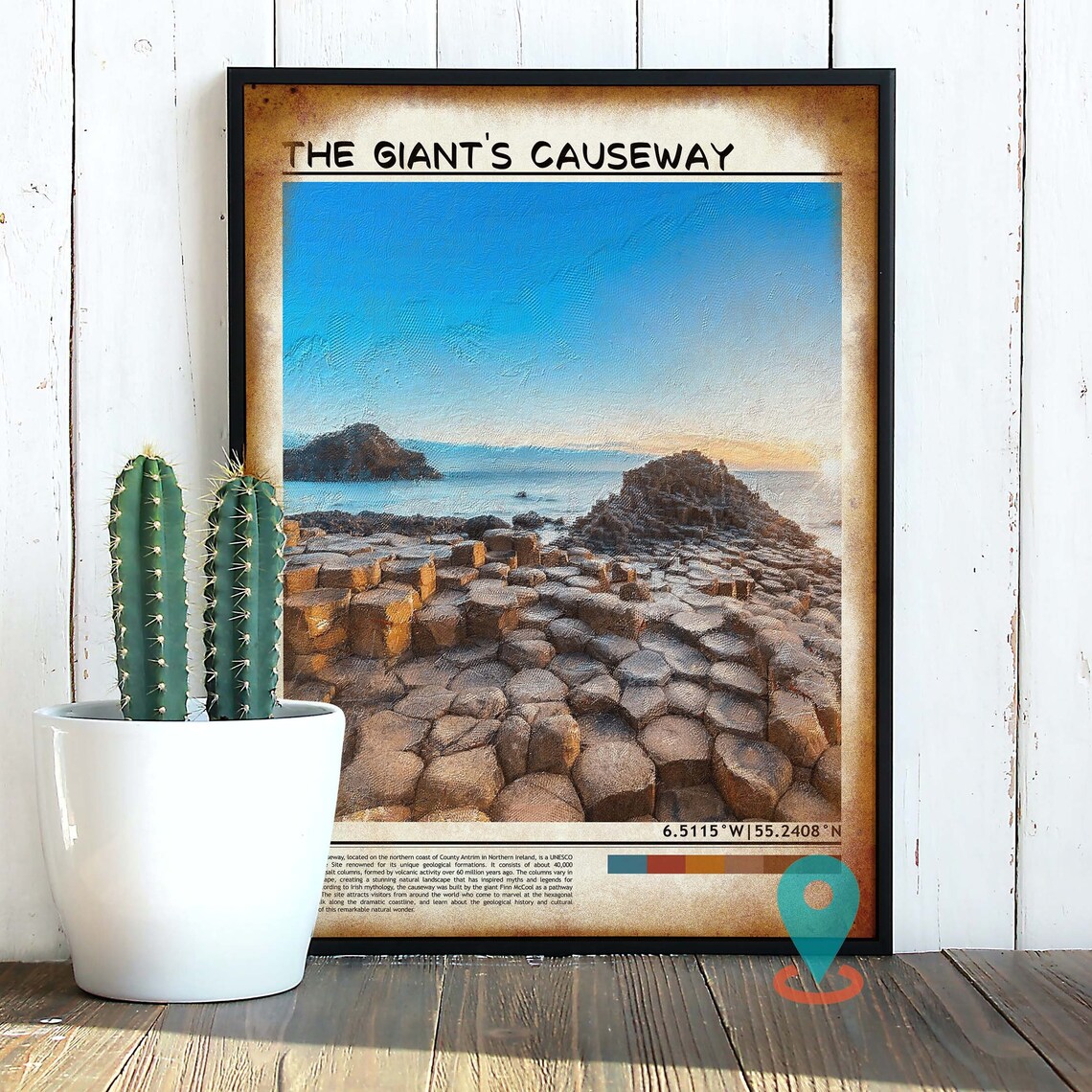 Giants Causeway Northern Ireland Basalt Columns Coast Poster - Image 2