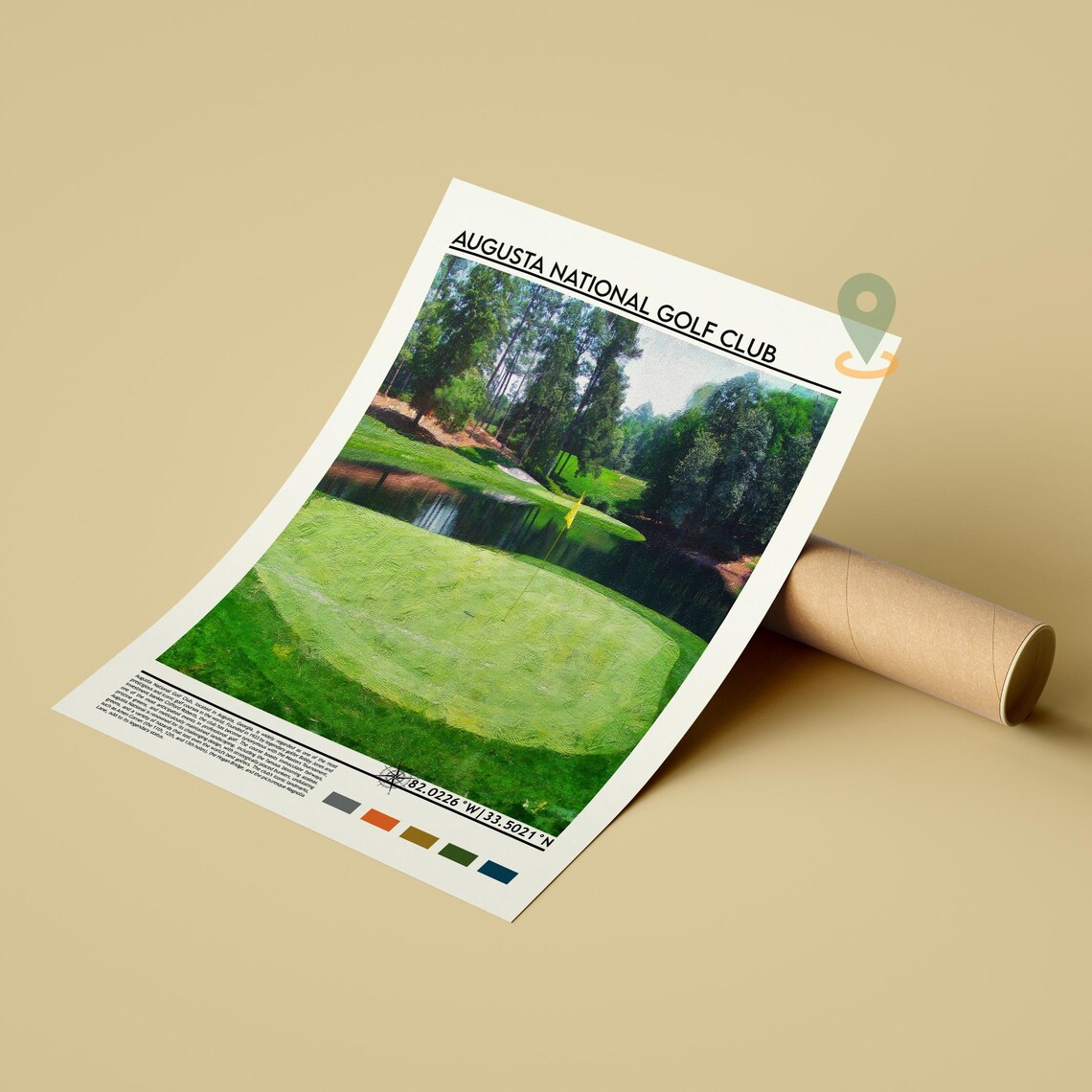 Augusta National Golf Club Georgia Masters Course Travel Poster - Image 5