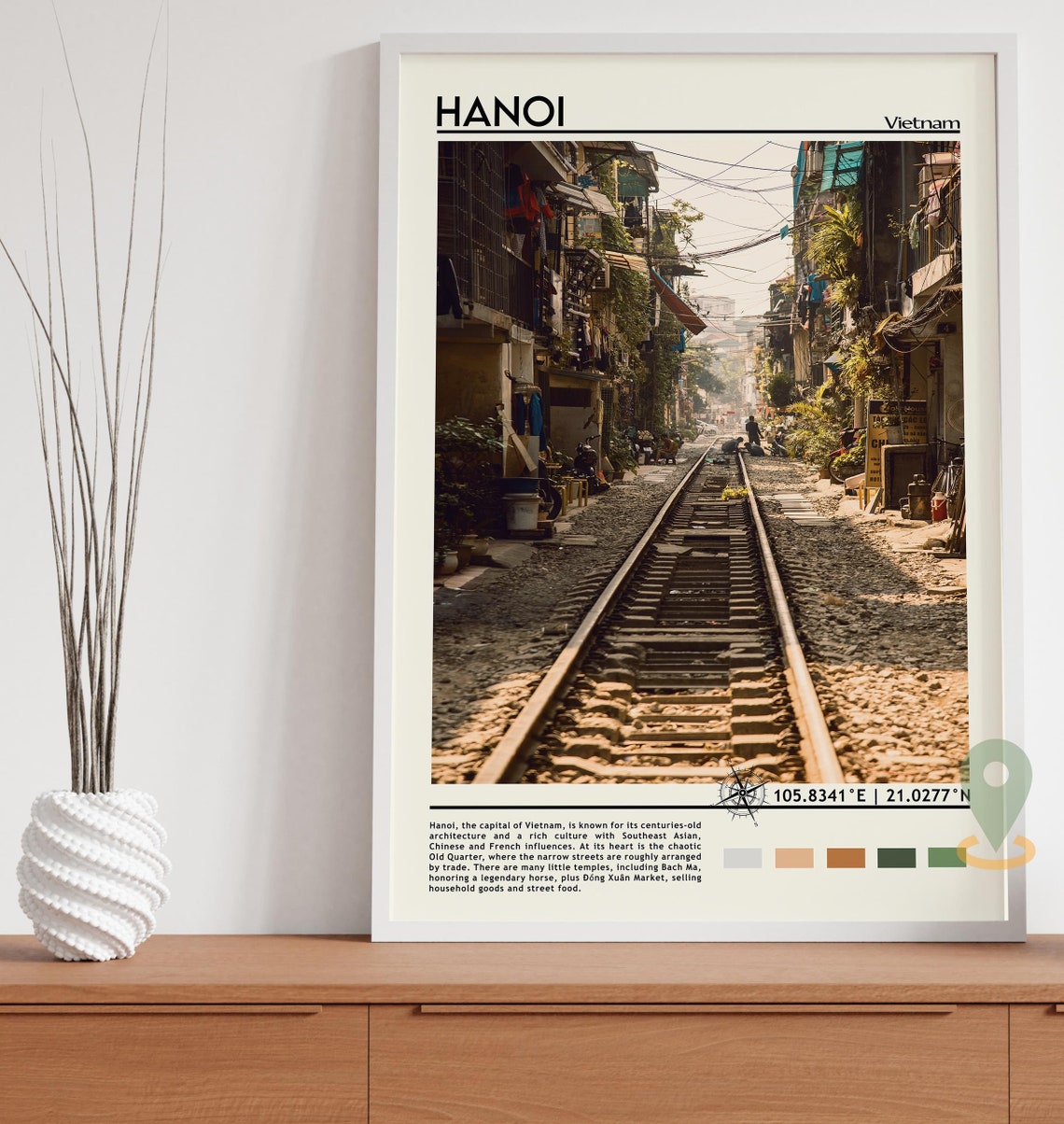 Hanoi Print Hanoi Art Hanoi Poster Hanoi Photo Hanoi Poster Print Hanoi Painting Hanoi Poster Hanoi Artwork Vietnam Poster - Image 3