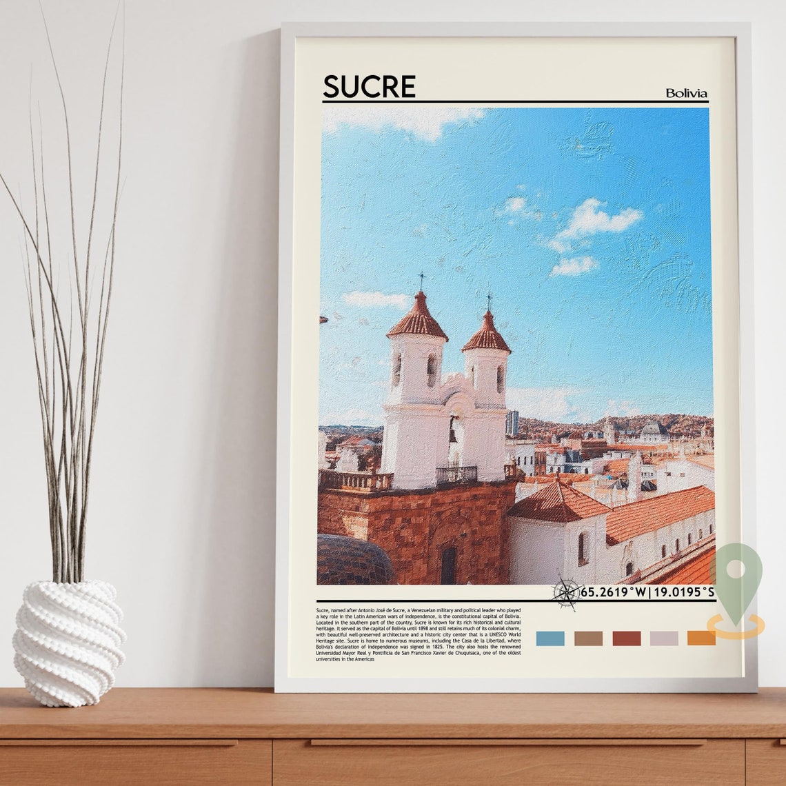 Sucre Print Sucre Poster Sucre Wall Art Sucre Travel Sucre Art Print Sucre Artwork Sucre Photo Sucre Bolivia Print Chuquisaca Art - Image 3