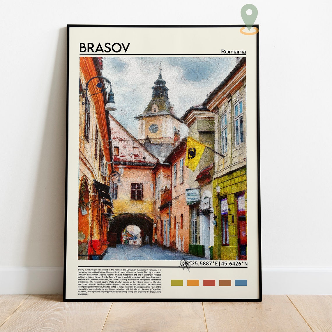 Brasov Travel Print Brasov Poster Brasov Wall Art Brasov Travel Print Brasov Art Print Brasov Artwork Brasov Photo Romania Print - Image 2