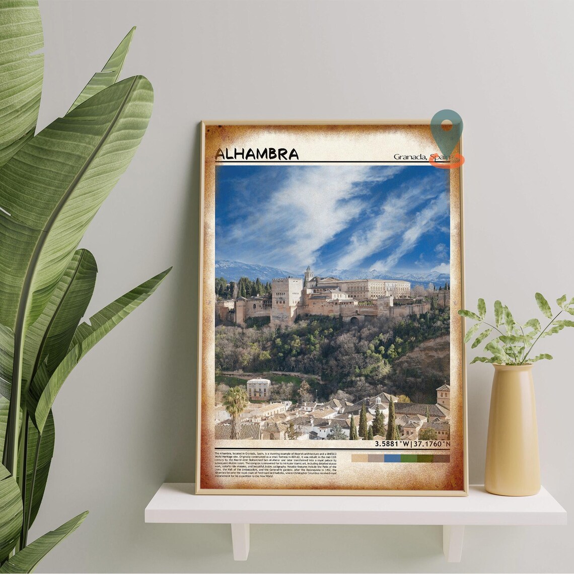 Alhambra Granada Spain Moorish Palace Hilltop Summer Photo Poster - Image 5