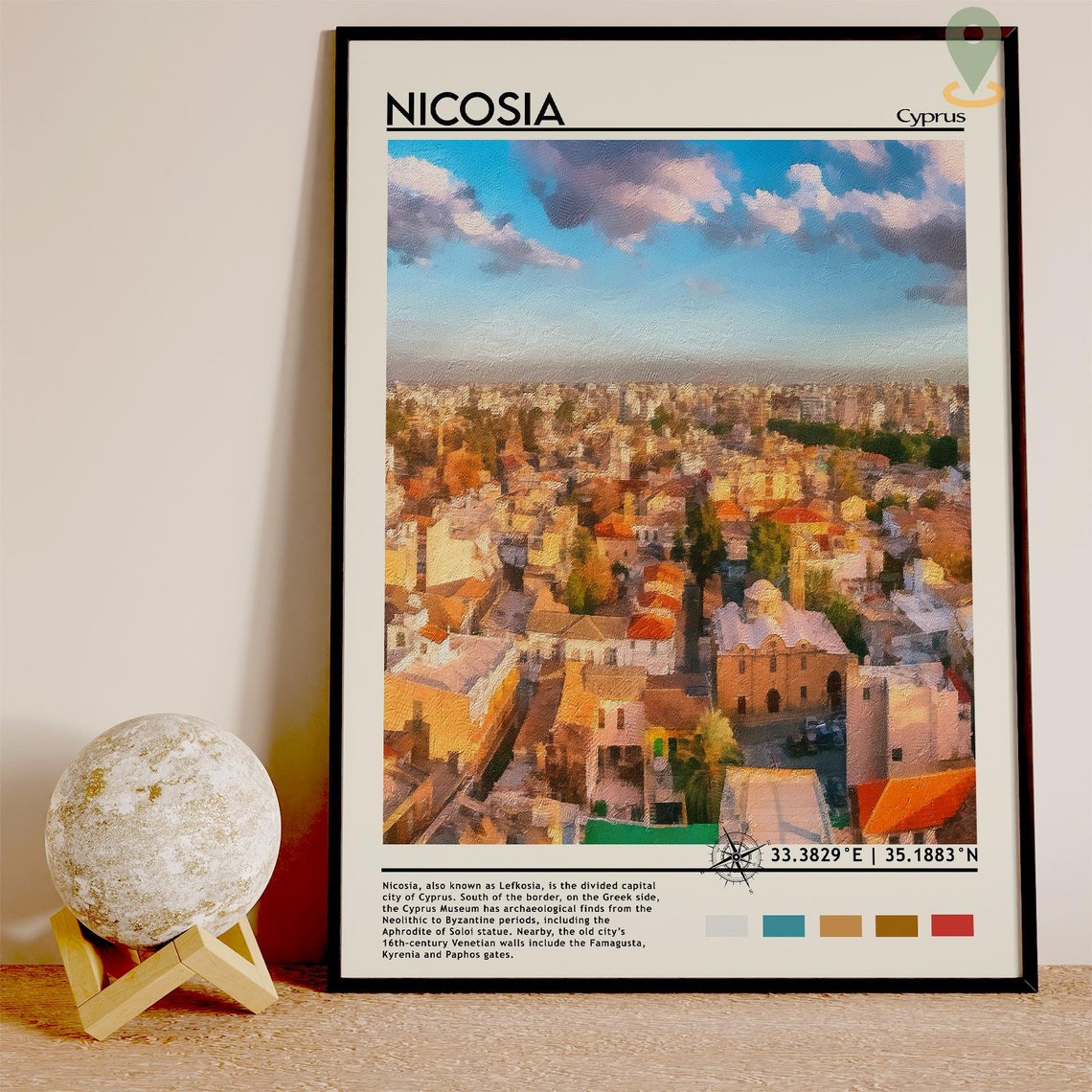 Nicosia Travel Print Vintage Poster Nicosia Art Nicosia Poster Nicosia Photo Nicosia Poster Print Nicosia Wall Art Cyprus Poster - Image 4