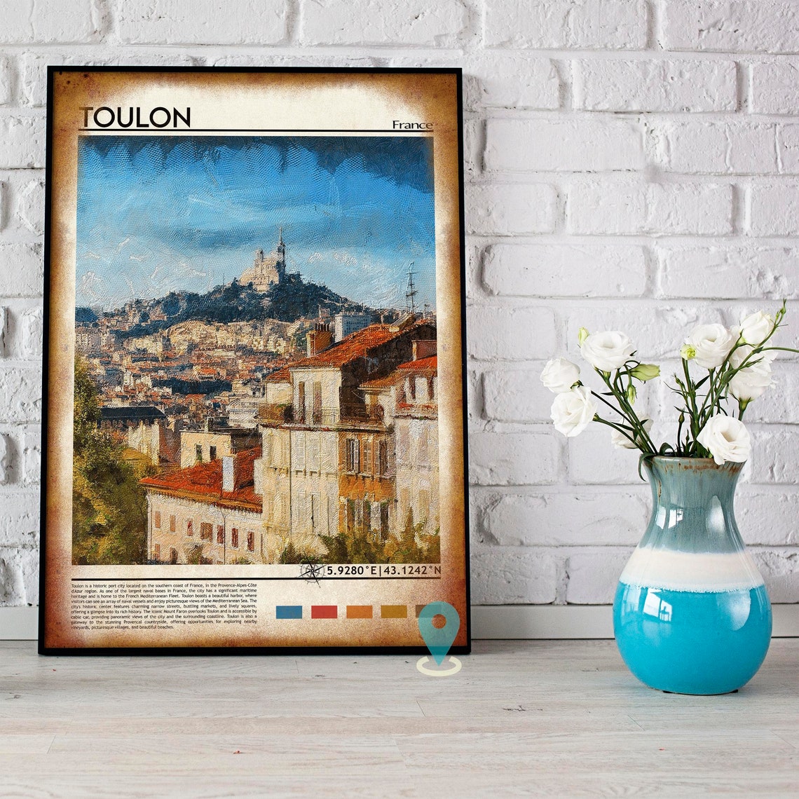 Toulon Print Toulon Poster Toulon Wall Art Toulon Travel Print Toulon Art Print Toulon Artwork Toulon Photo Toulon France Poster - Image 4