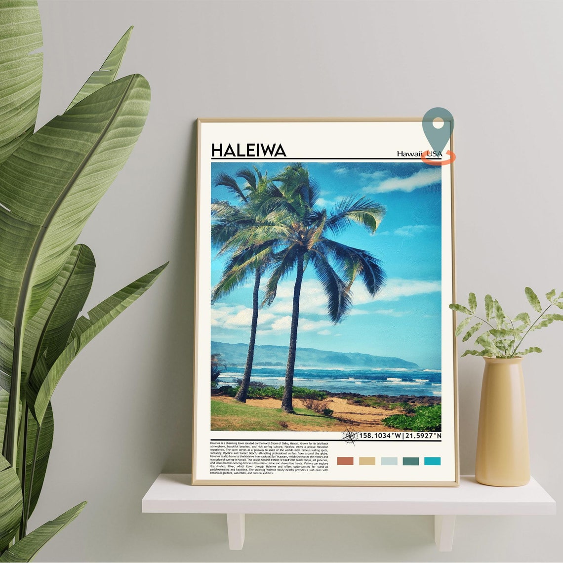 Haleiwa Print Haleiwa Poster Haleiwa Wall Art Haleiwa Travel Haleiwa Art Print Haleiwa Artwork Haleiwa Photo Haleiwa Hawaii Print - Image 4