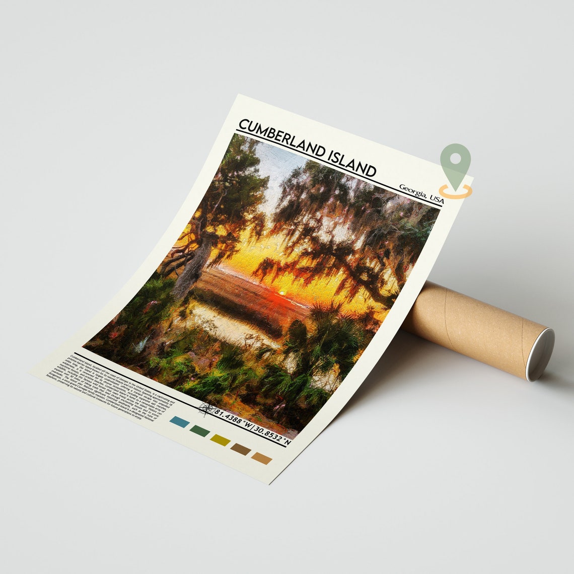 Cumberland Island Print Cumberland Island Poster Cumberland Island Wall Art Cumberland Island Travel Print Cumberland Island Art Print - Image 2