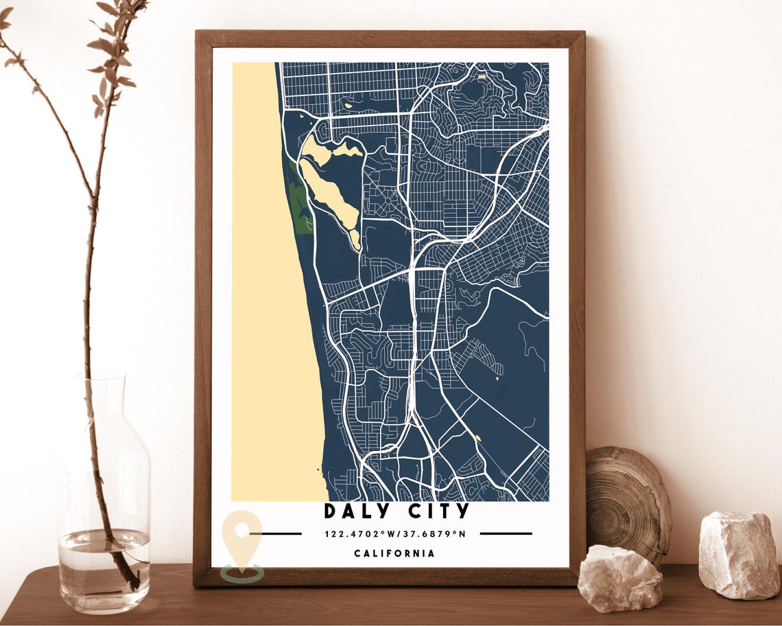 Dally City Map Dally City Map Print Dally City Wall Art Dally City Travel Poster Dally City Poster Dally City Photo Dally City Print