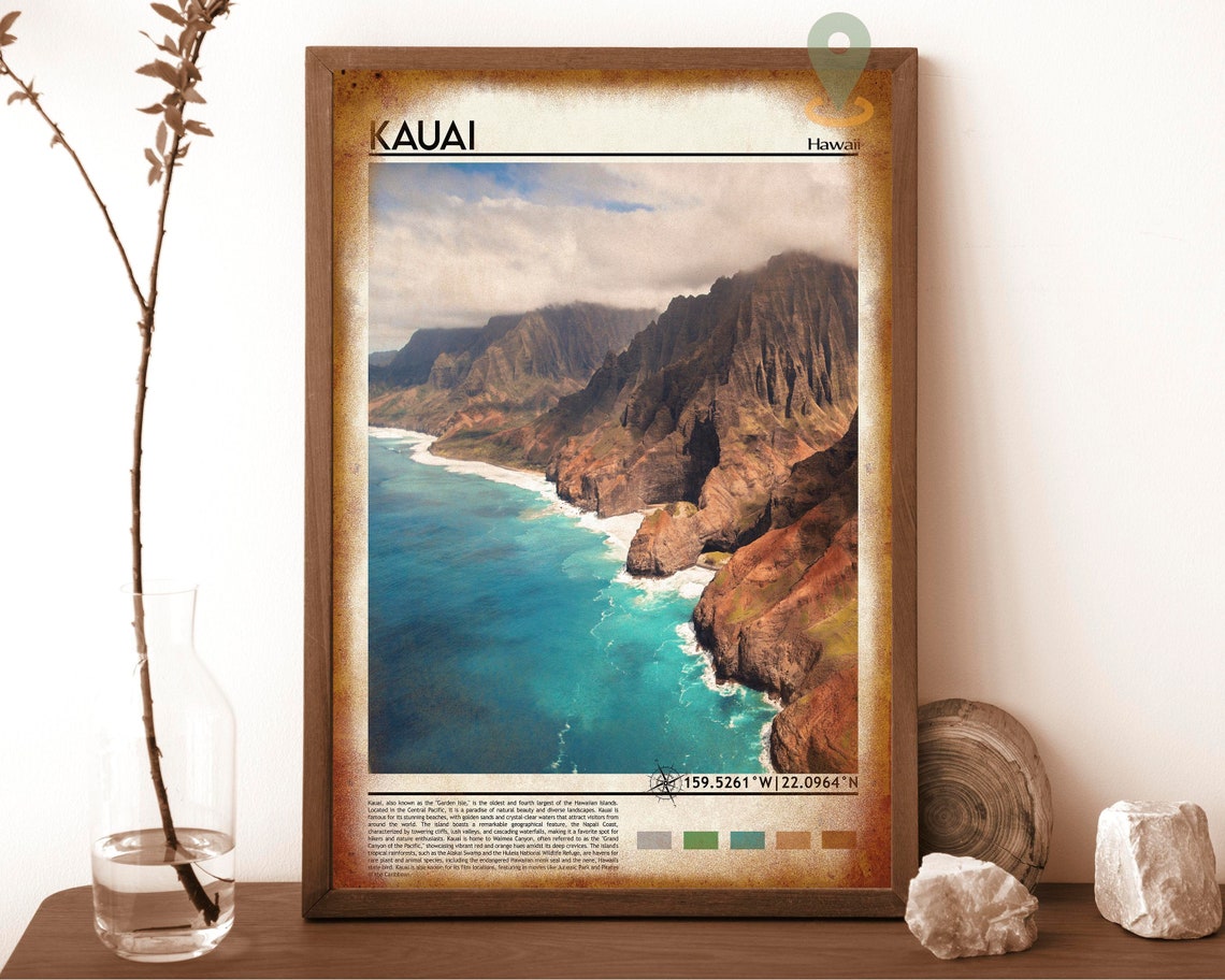 Kauai Print Kauai Poster Kauai Wall Art Kauai Travel Kauai Art Print Kauai Artwork Kauai Photo Kauai Hawaii Print Hawaii Poster - Image 6