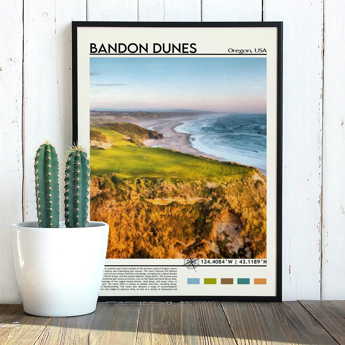 Bandon Dunes Golf Resort Oregon Dramatic Cliffs Ocean Poster - Image 3