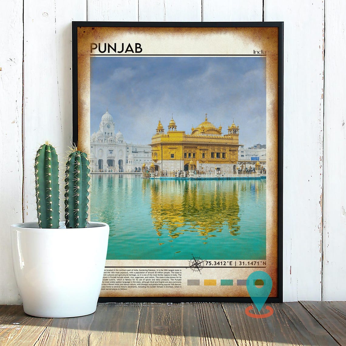 Golden Temple Amritsar Punjab India Sacred Reflection Poster - Image 2