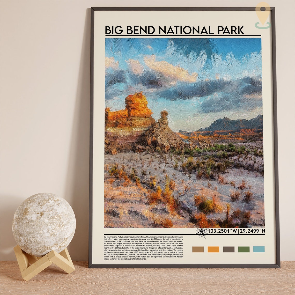 Big Bend National Park Texas Desert Rock Formations Sunset Poster - Image 2
