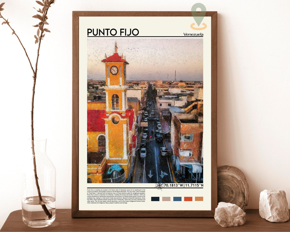 Punto Fijo Print Punto Fijo Poster Punto Fijo Wall Art Punto Fijo Travel Print Punto Fijo Art Print Punto Fijo Artwork Venezuela Print