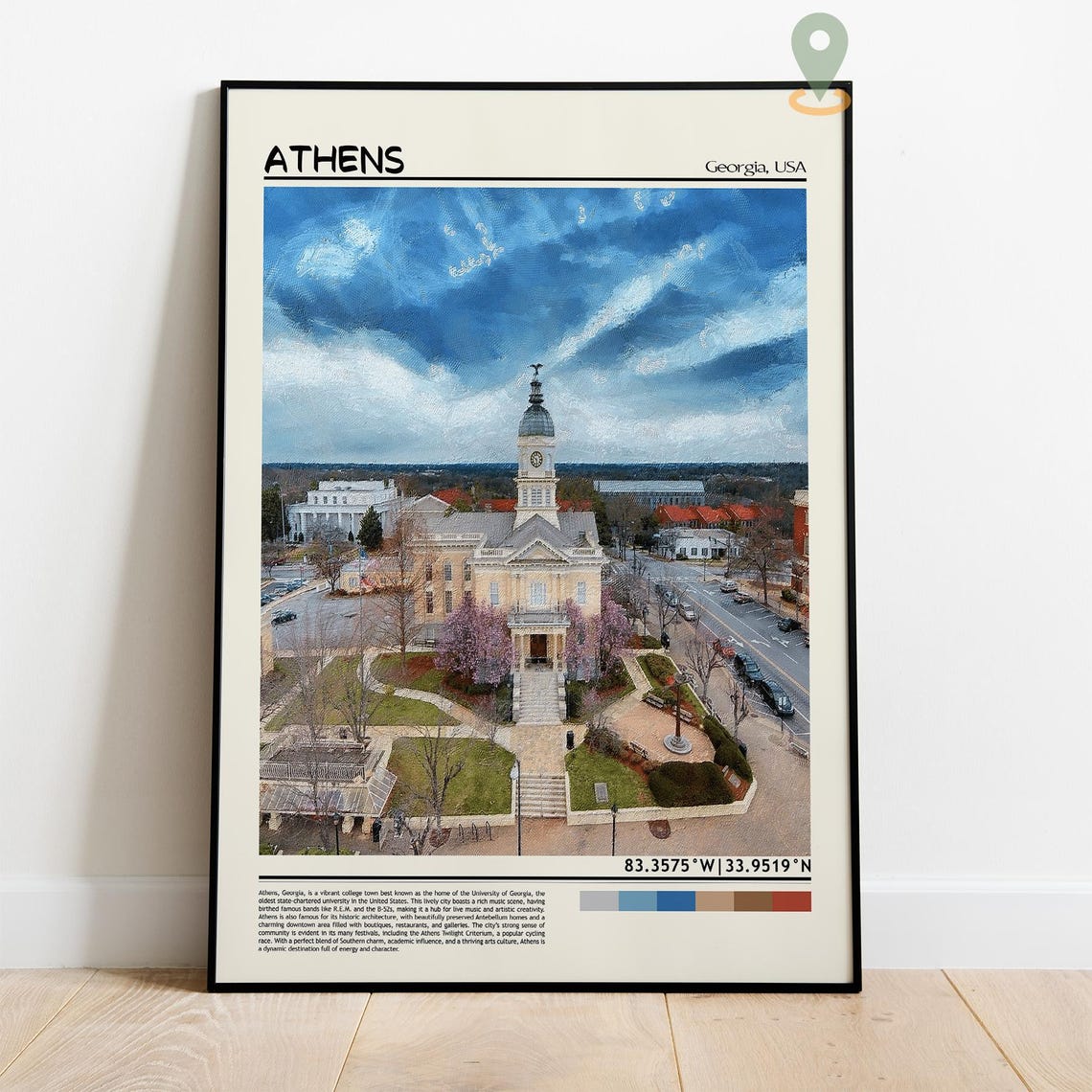Athens Print Athens Wall Art Athens Poster Athens Photo Athens Poster Print Athens Travel Poster Athens Georgia Poster - Image 4