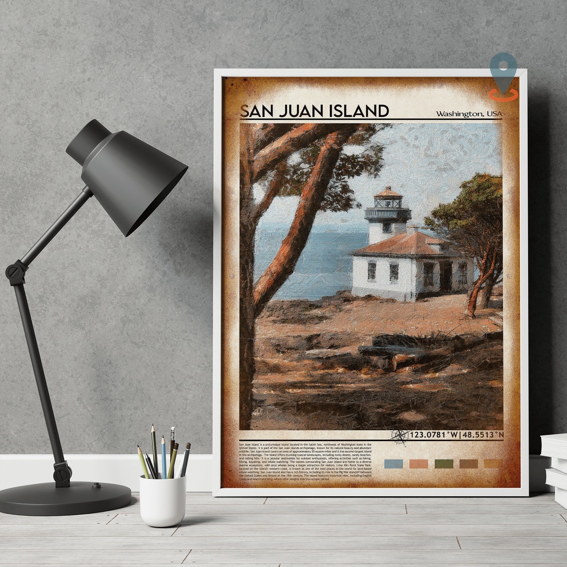San Juan Island Print San Juan Island Poster San Juan Island Wall Art San Juan Island Travel Print San Juan Island Art Print Washignton - Image 4