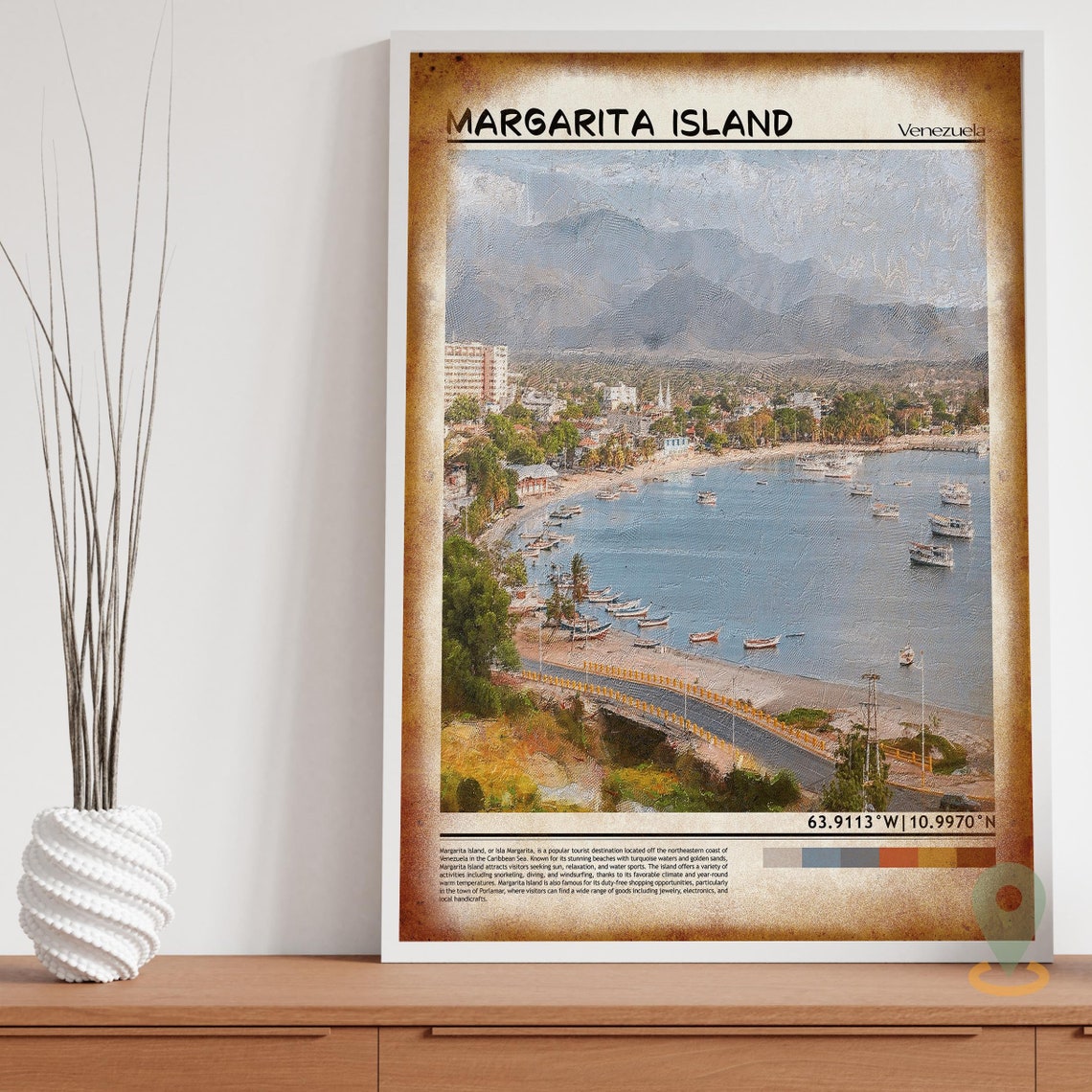 Isla De Margarita Margarita Island Print Margarita Island Wall Art Margarita Island Poster Margarita Island Photo Isla De Margarita Art - Image 3