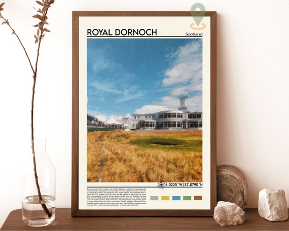 Royal Dornoch Print Royal Dornoch Poster Royal Dornoch Wall Art Royal Dornoch Travel Royal Dornoch Art Print Scotland Print Golf Print