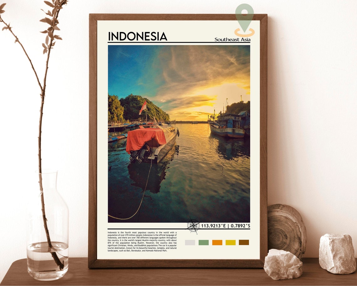 Indonesia Print Indonesia Art Indonesia Poster Indonesia Photo Indonesia Poster Print Indonesia Painting Jakarta Poster Jakarta City