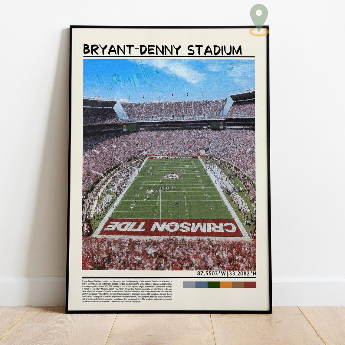 Bryant Denny Stadium Alabama Crimson Tide College Football Poster - Image 4