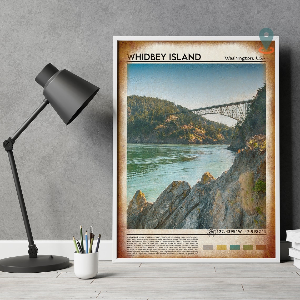 Whidbey Island Print Whidbey Island Poster Whidbey Island Wall Art Whidbey Island Travel Whidbey Island Art Print Washington Print - Image 4