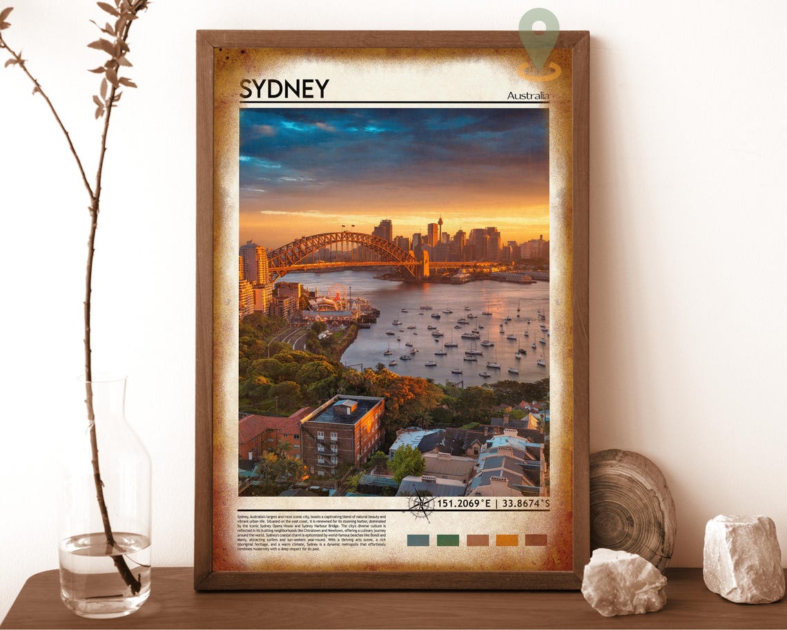 Sydney Print Sydney Poster Sydney Wall Art Sydney Travel Sydney Art Print Sydney Artwork Sydney City Photo Sydney Australia Print - Image 6