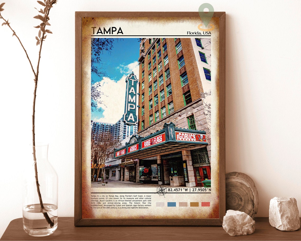Tampa Print Tampa Art Poster Tampa Photo Tampa Poster Print Tampa Painting Florida Poster Tampa Artwork Tampa Cityscape - Image 6