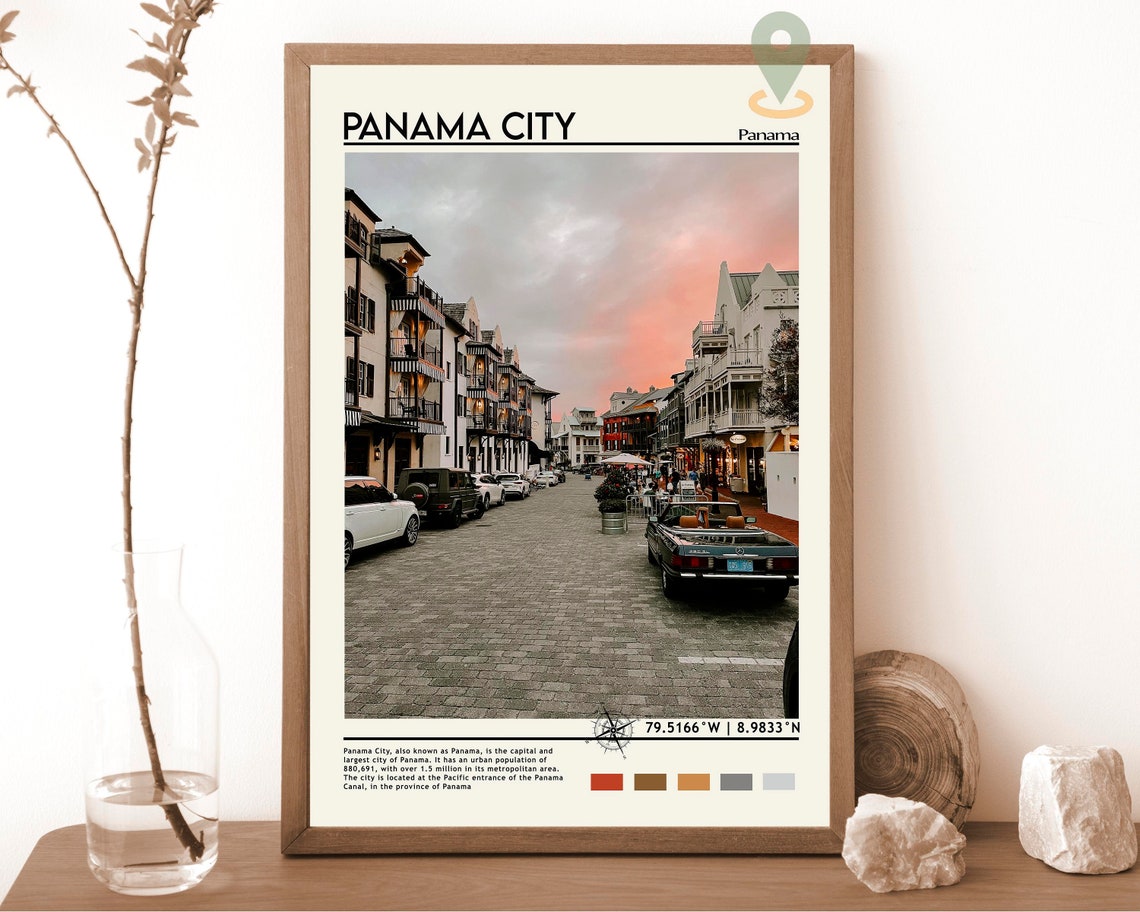 Panama City Print Vintage Poster Panama City Art Panama City Poster Panama City Photo Panama City Poster Print Travel Gift